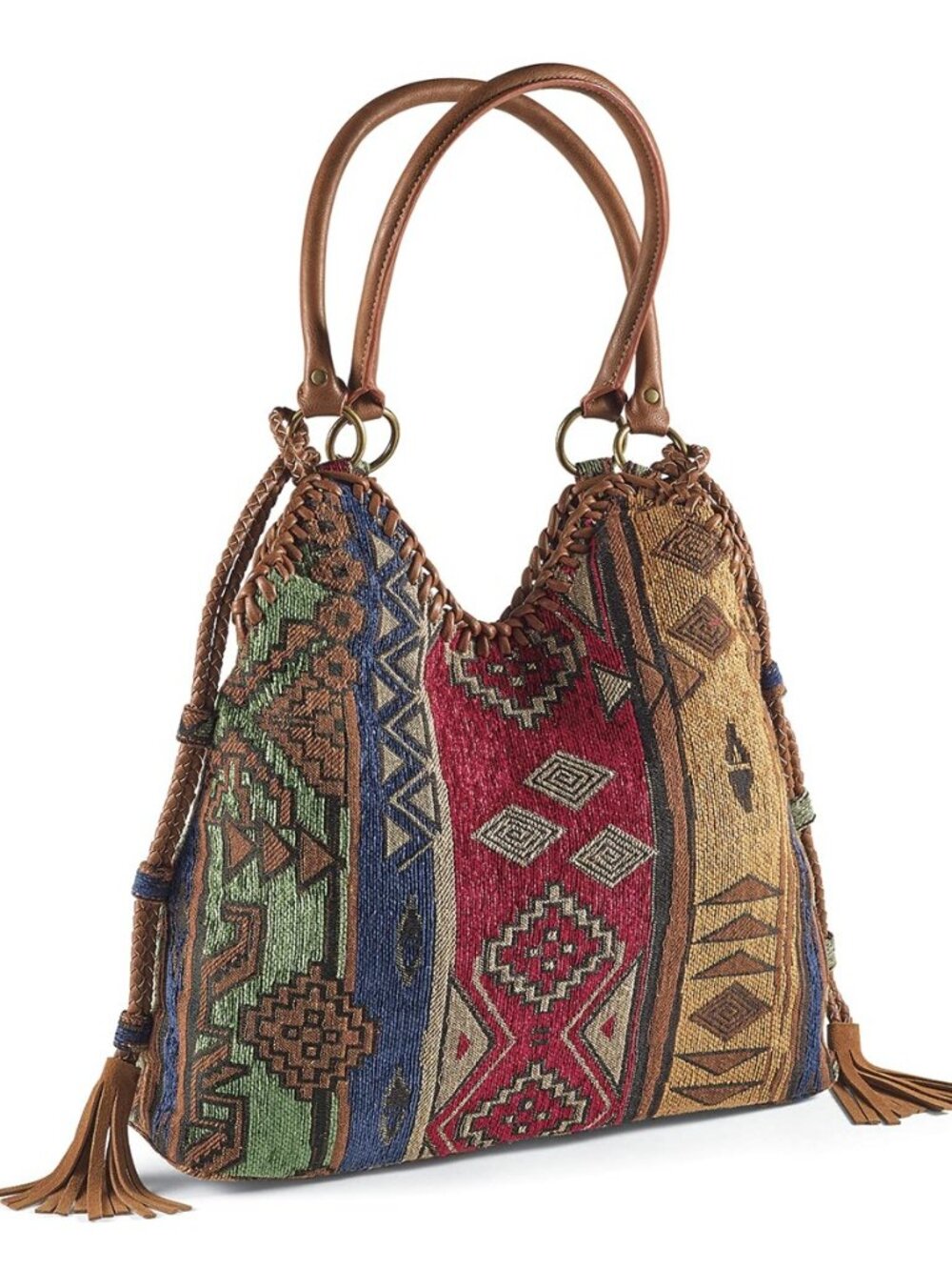 Natrona Tapestry Bag | Southwestern Pattern | Slouchy Purse | Snap Closure